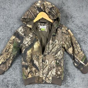 Magellan Realtree Xtra Camo Insulated Hooded Jacket Youth Boys Sz XS Hunting EUC